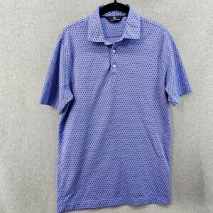 Hart Schaffner Marx Purple Geometric Polo Golf‎ Shirt Men's M